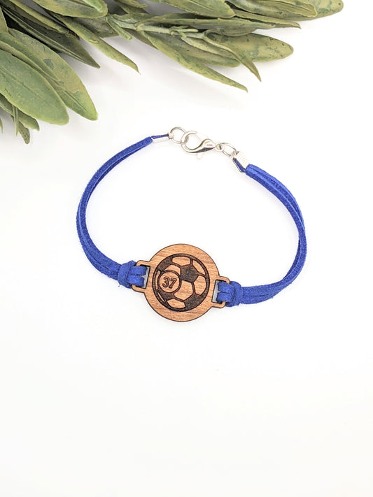 Custom Soccer Number Bracelet