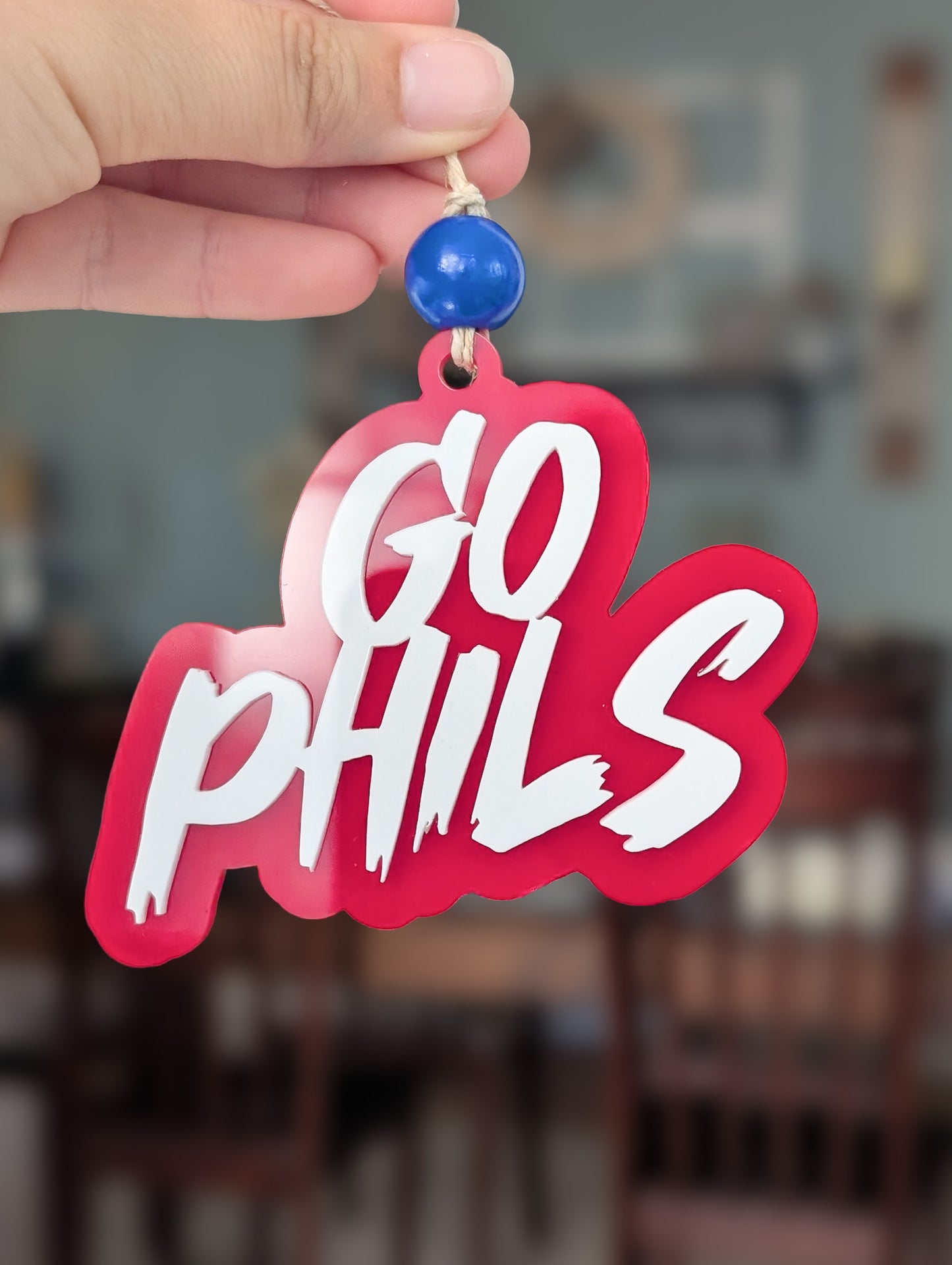 "Go Phils" Acrylic Christmas Ornament