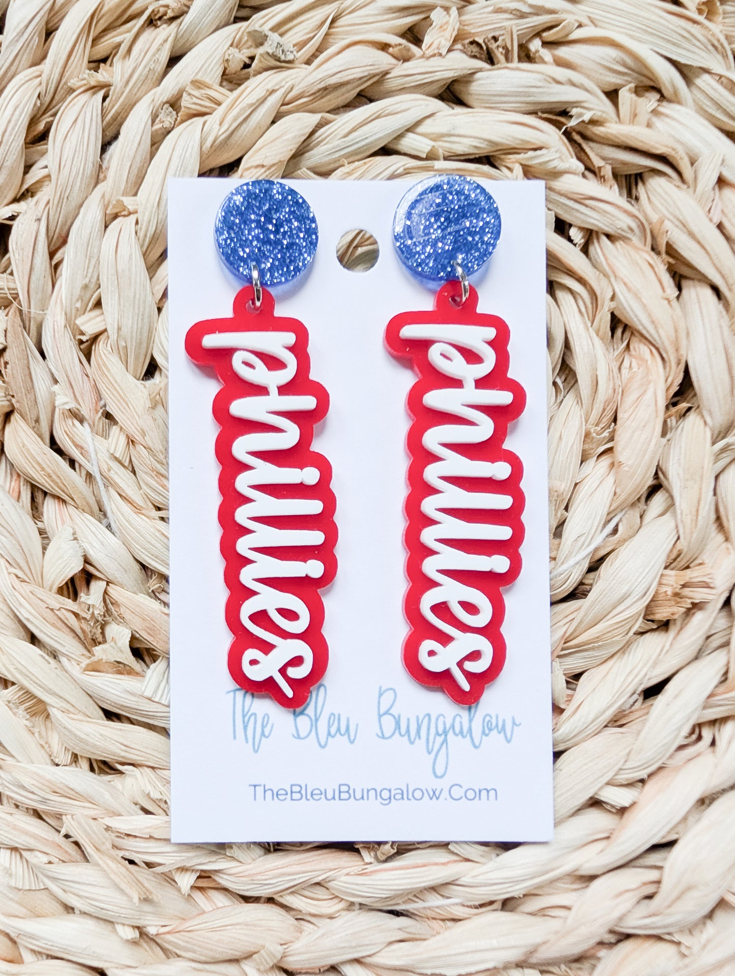 Phillies Acrylic Dangle Earrings