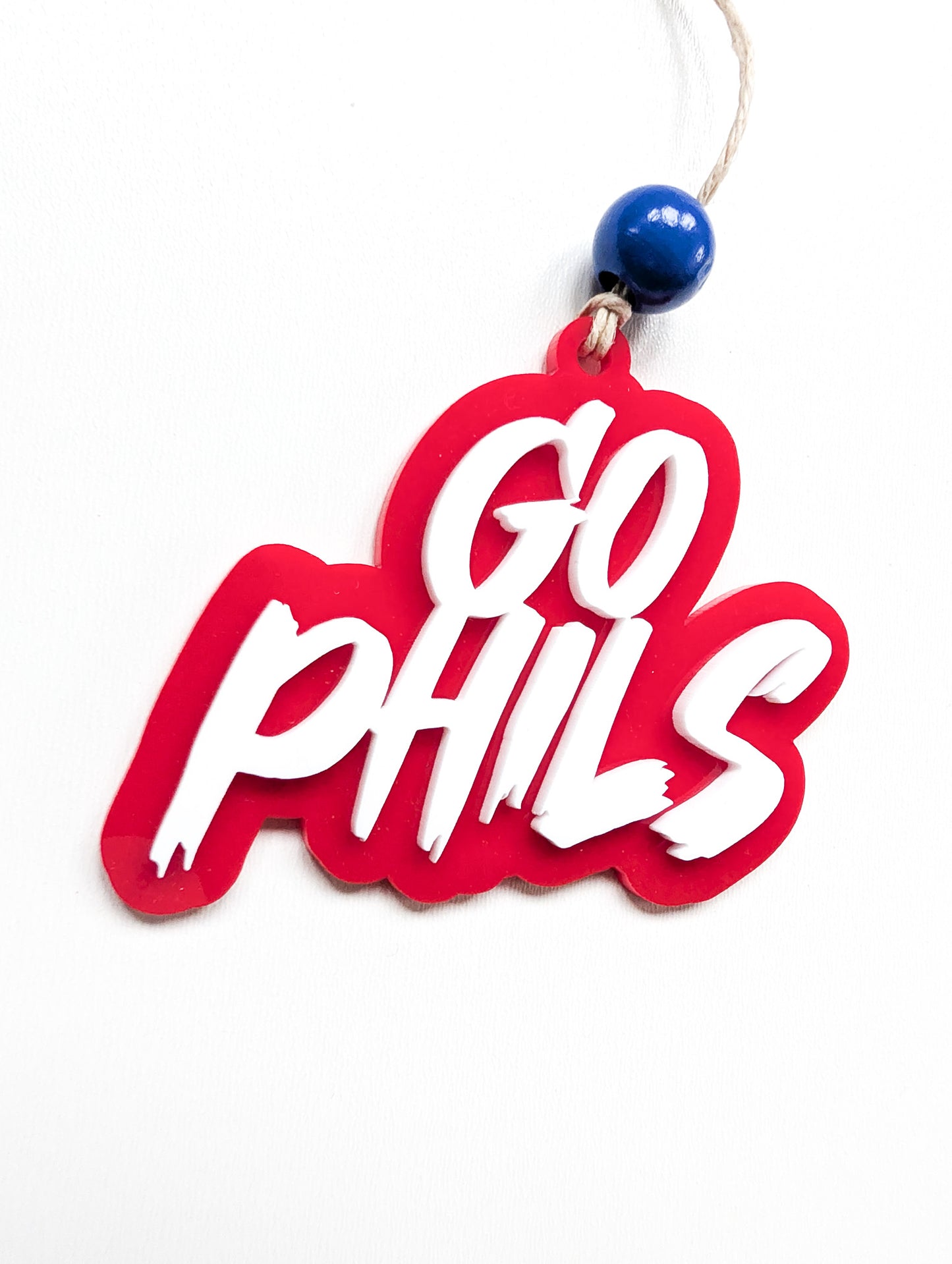 "Go Phils" Acrylic Christmas Ornament