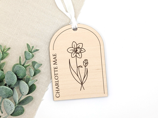 Personalized Birth Month Flower Ornament