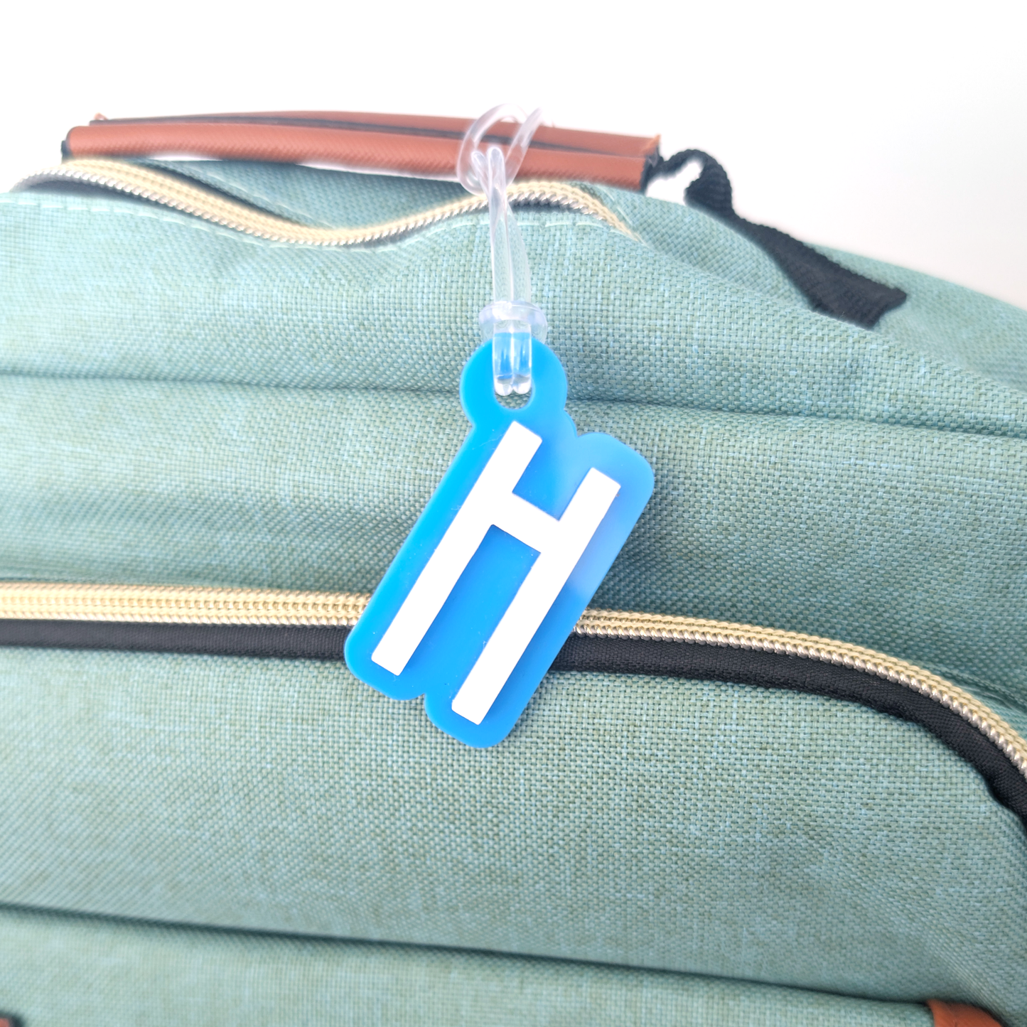 Acrylic Initial Backpack Tag
