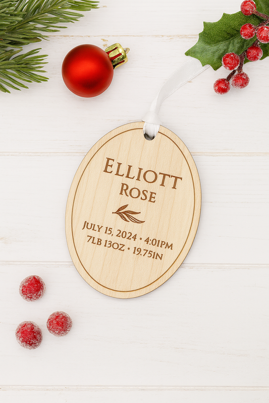 Personalized Birth Stat Ornament