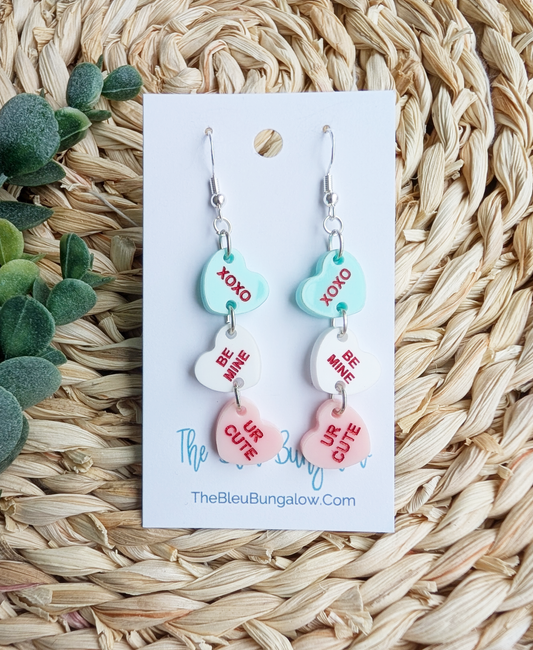Candy Heart Dangle Earrings