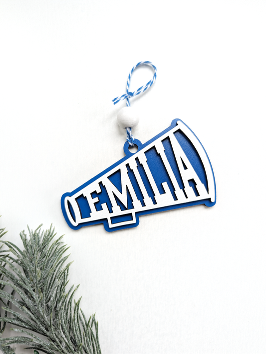 Personalized Megaphone Cheer Ornament