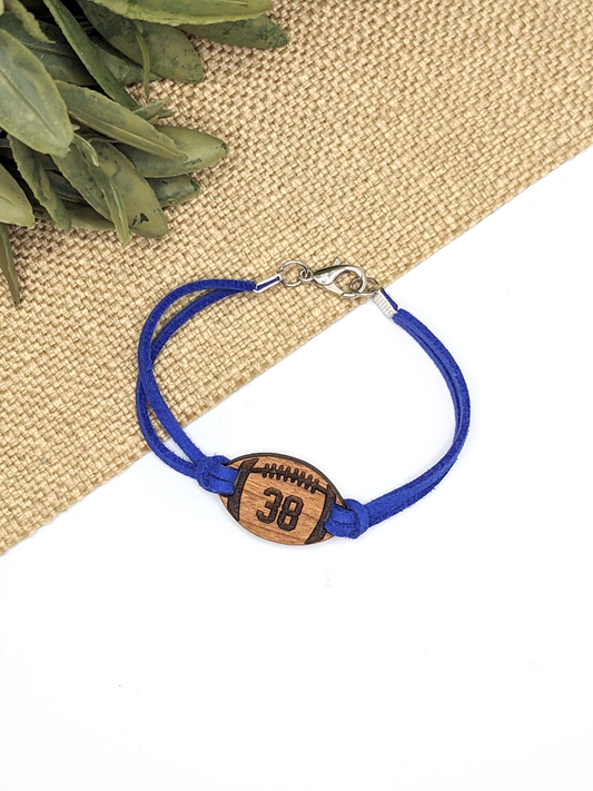 Custom Football Number Bracelet