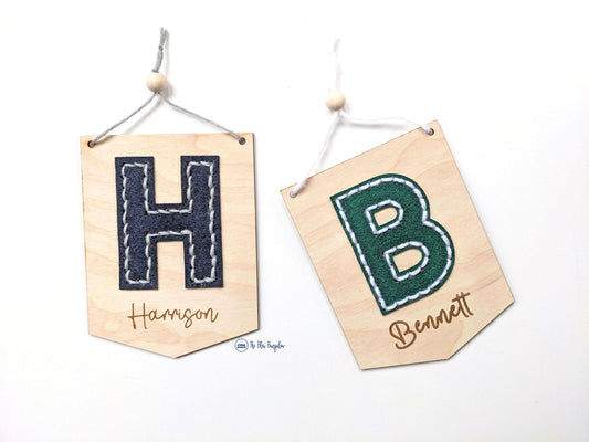 Wood + Felt Personalized Name Flag