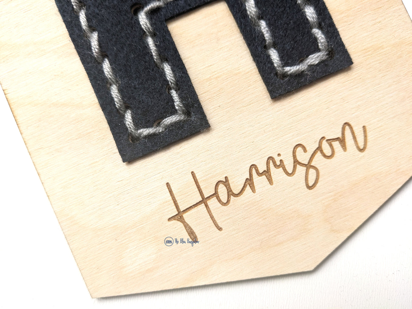 Wood + Felt Personalized Name Flag