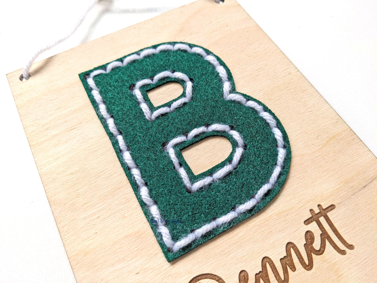 Wood + Felt Personalized Name Flag