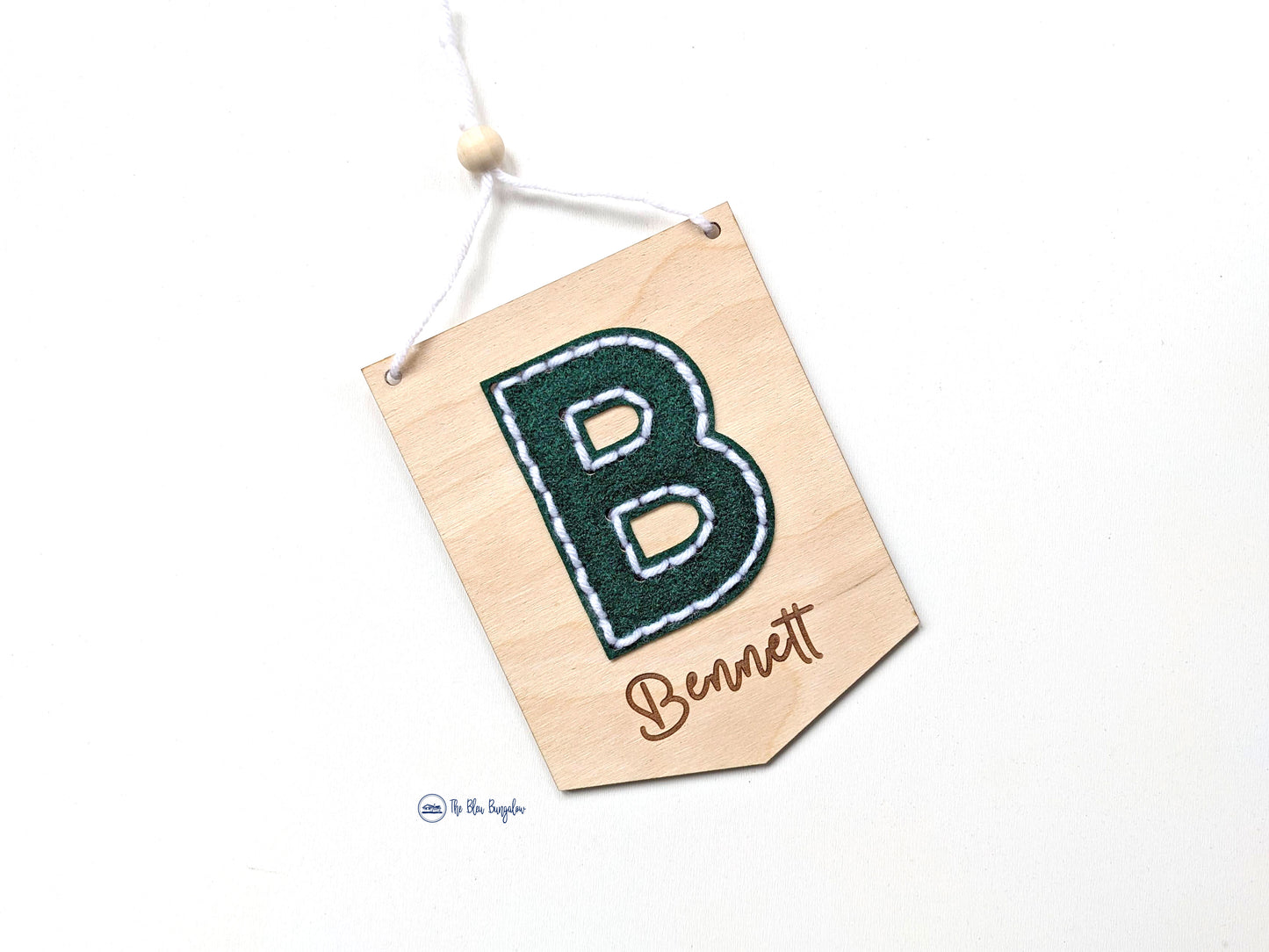 Wood + Felt Personalized Name Flag