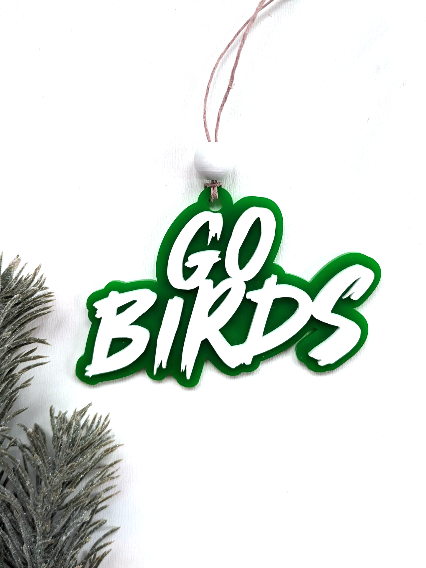"Go Birds" Acrylic Christmas Ornament