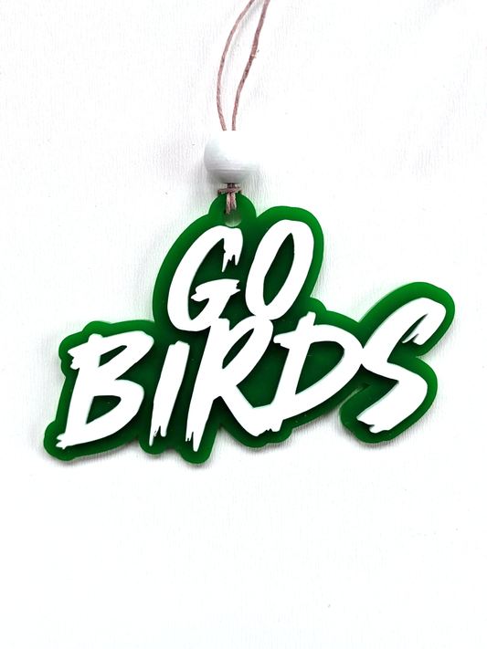 "Go Birds" Acrylic Christmas Ornament
