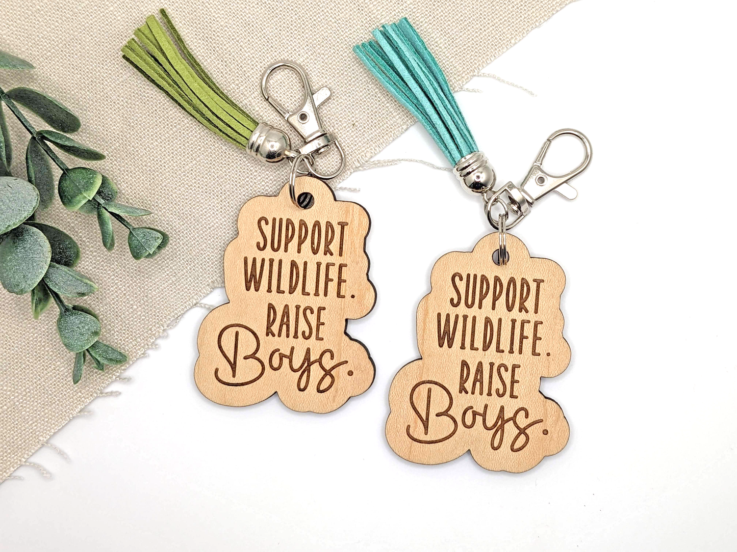 Support Wildlife Raise Boys Keychain