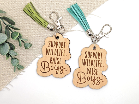 Support Wildlife Raise Boys Keychain