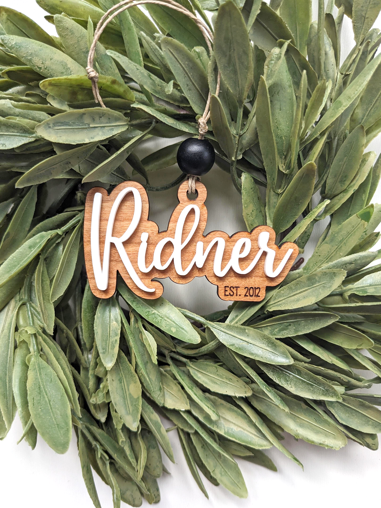 Personalized Last Name & Est. Ornament