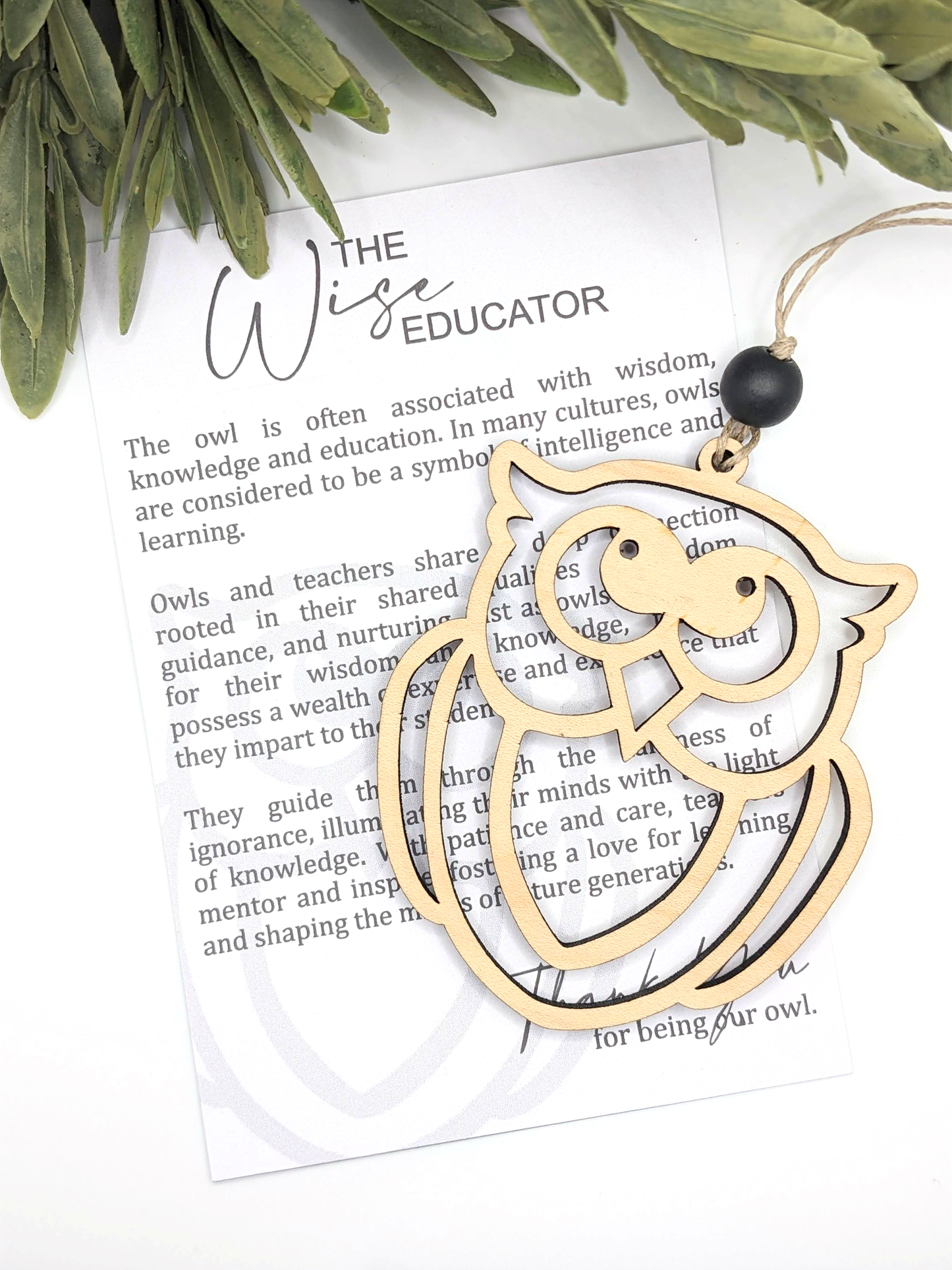 Wise Owl Story Ornament for Educators