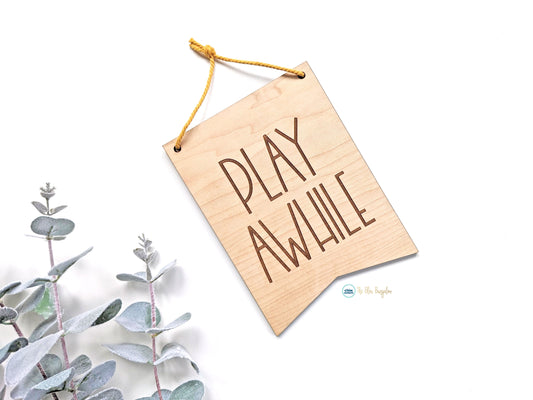 Play Awhile Wall Flag