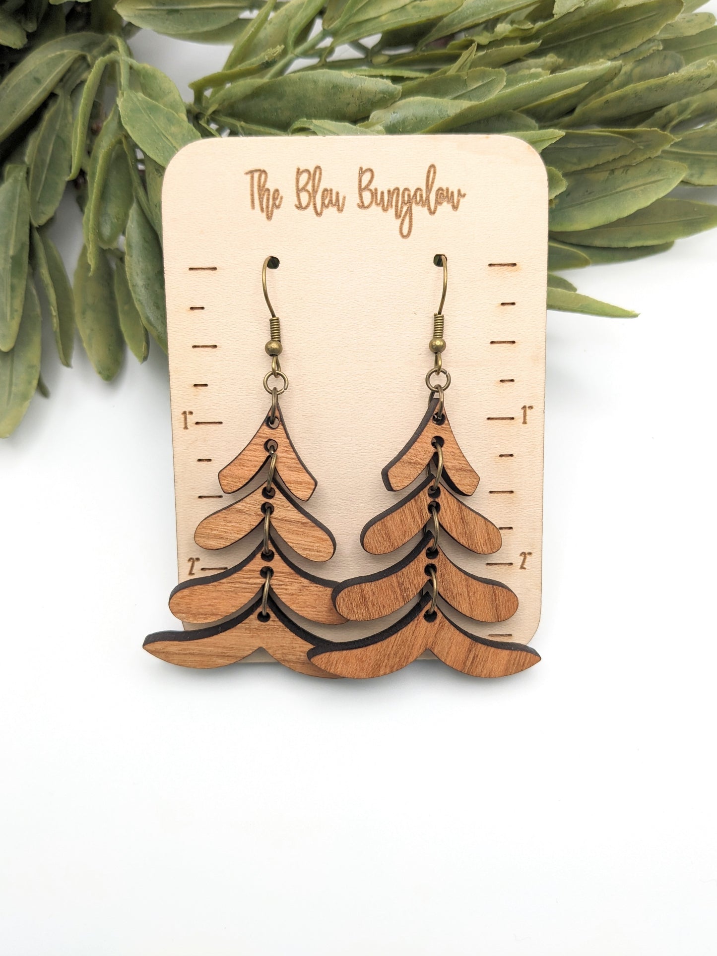 Wooden Tiered Christmas Tree Dangles