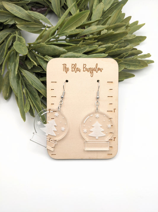 Clear Acrylic Snow Globe Dangles