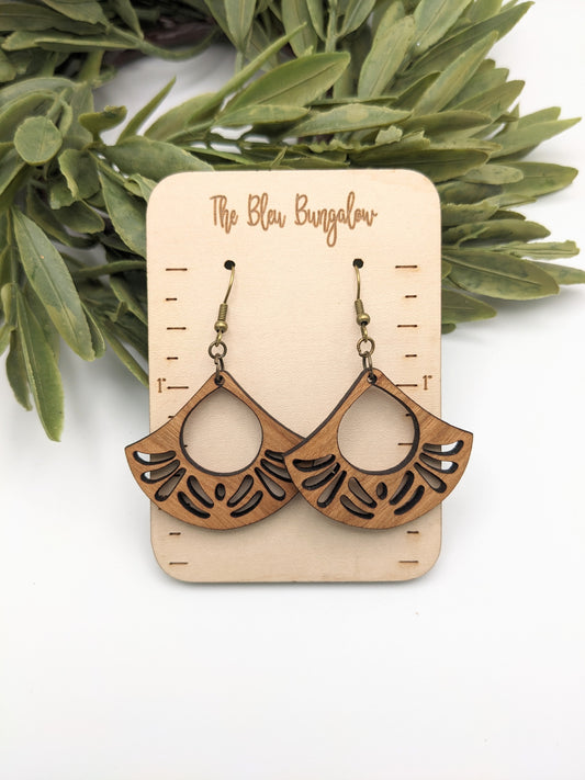 Wooden MCM Bell Earrings