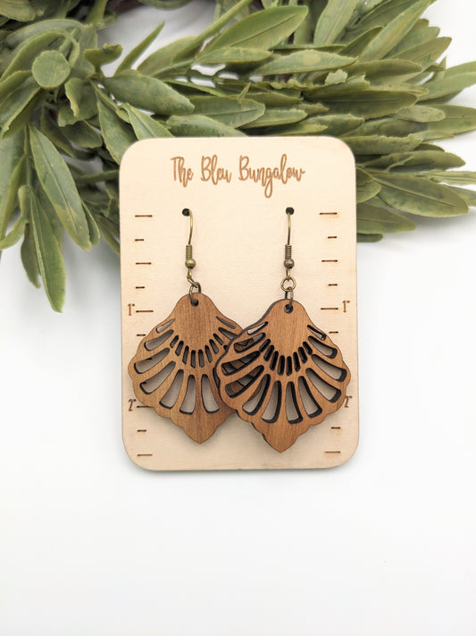 Wooden Shell Earrings