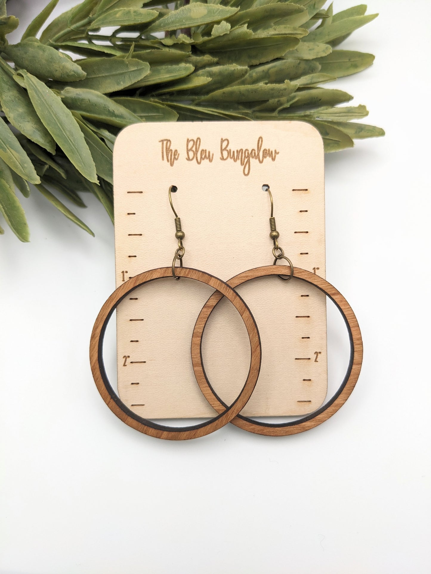 Wooden Hoop Earrings