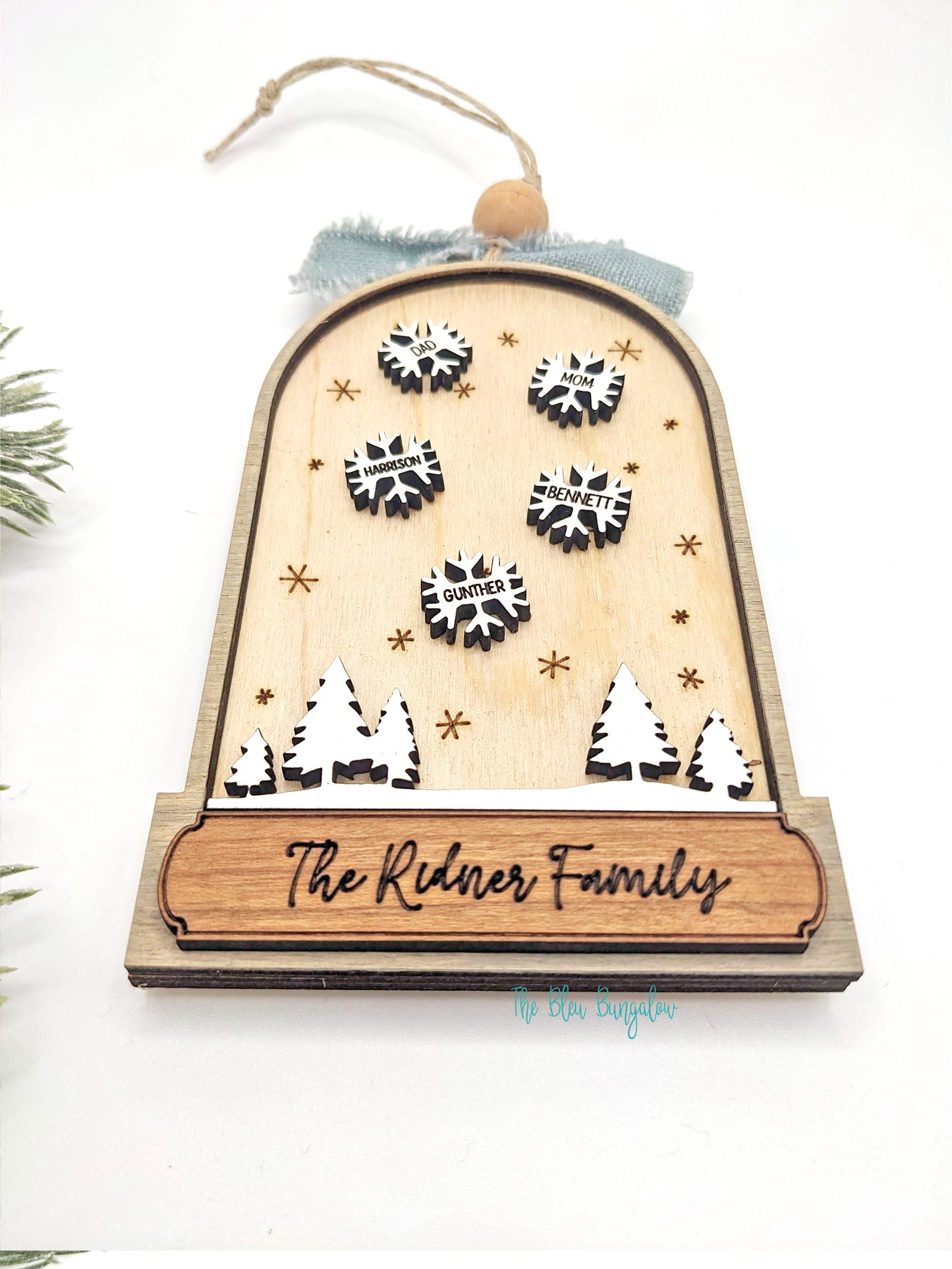 Personalized Family Snow Globe Ornament