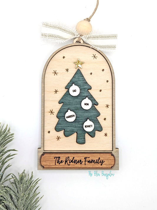 Personalized Family Christmas Tree Ornament