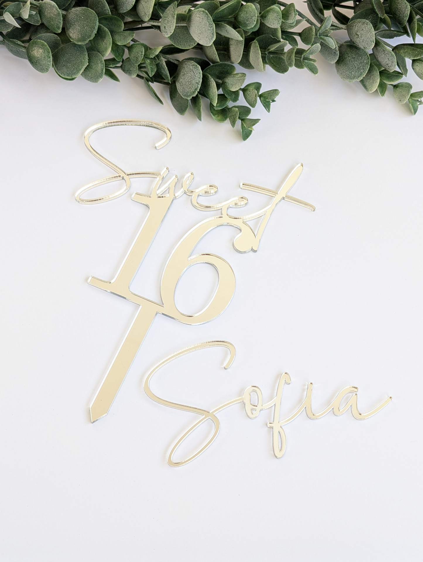 Sweet Sixteen Cake Topper + Name Set