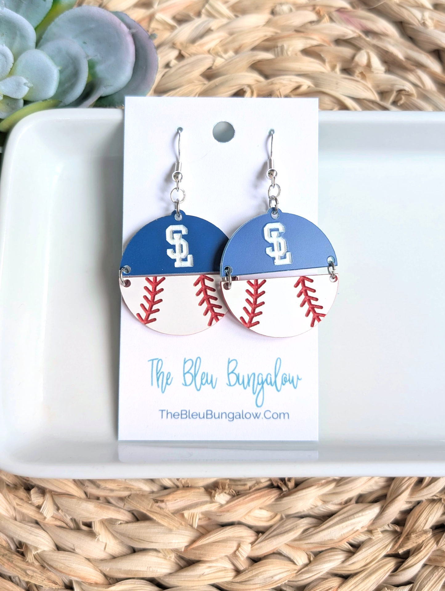 SL Baseball Earrings (Two-Piece)