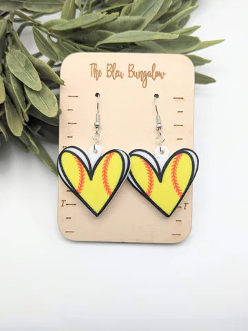Softball Earrings