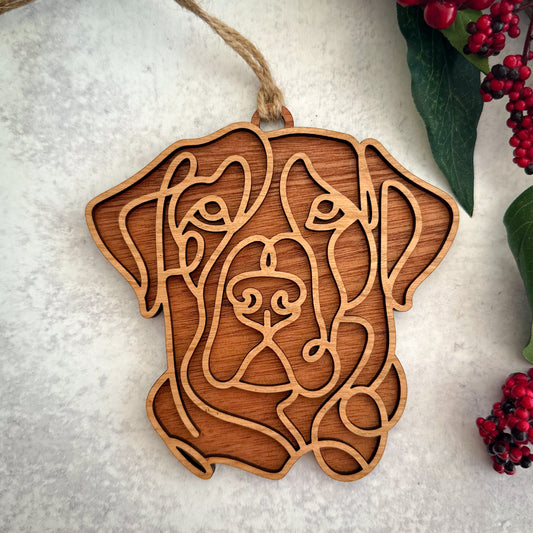 Wooden Dog Ornament (40 Breeds)