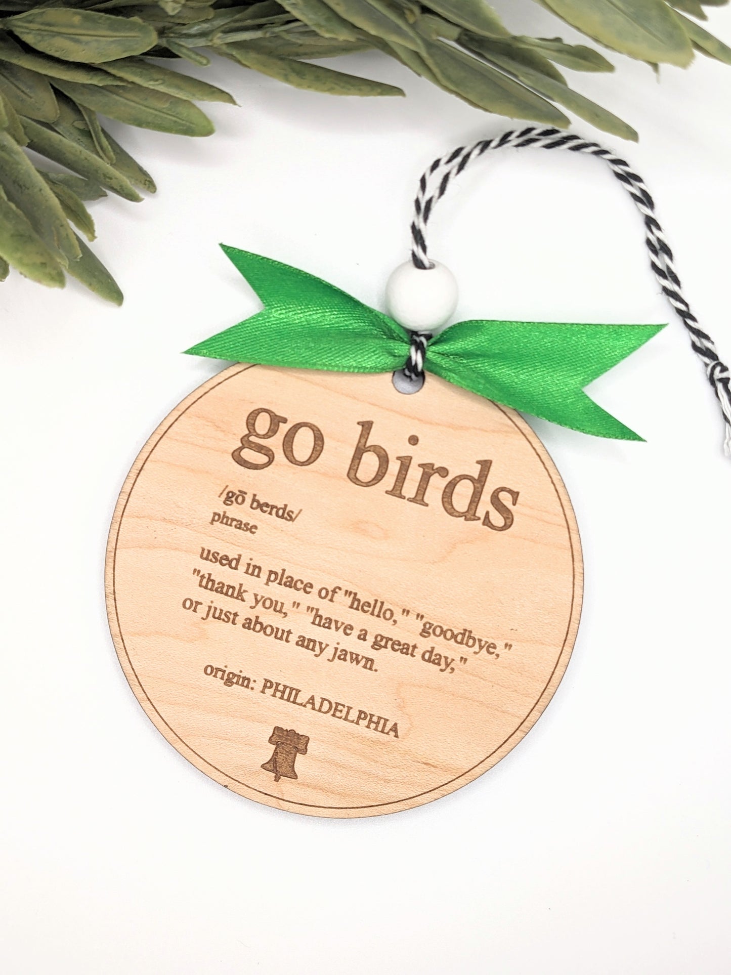 "Go Birds" Definition Christmas Ornament