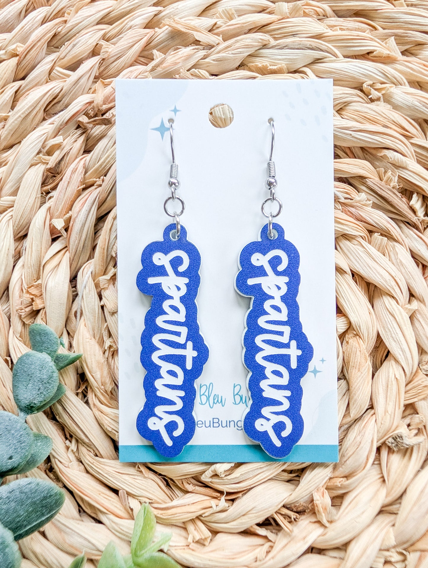 Engraved Spartan Statement Earrings