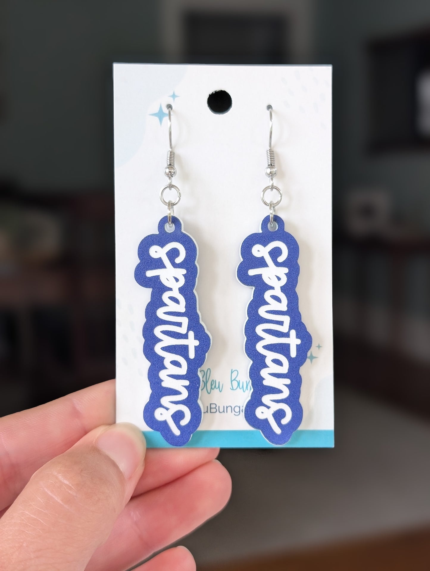 Engraved Spartan Statement Earrings