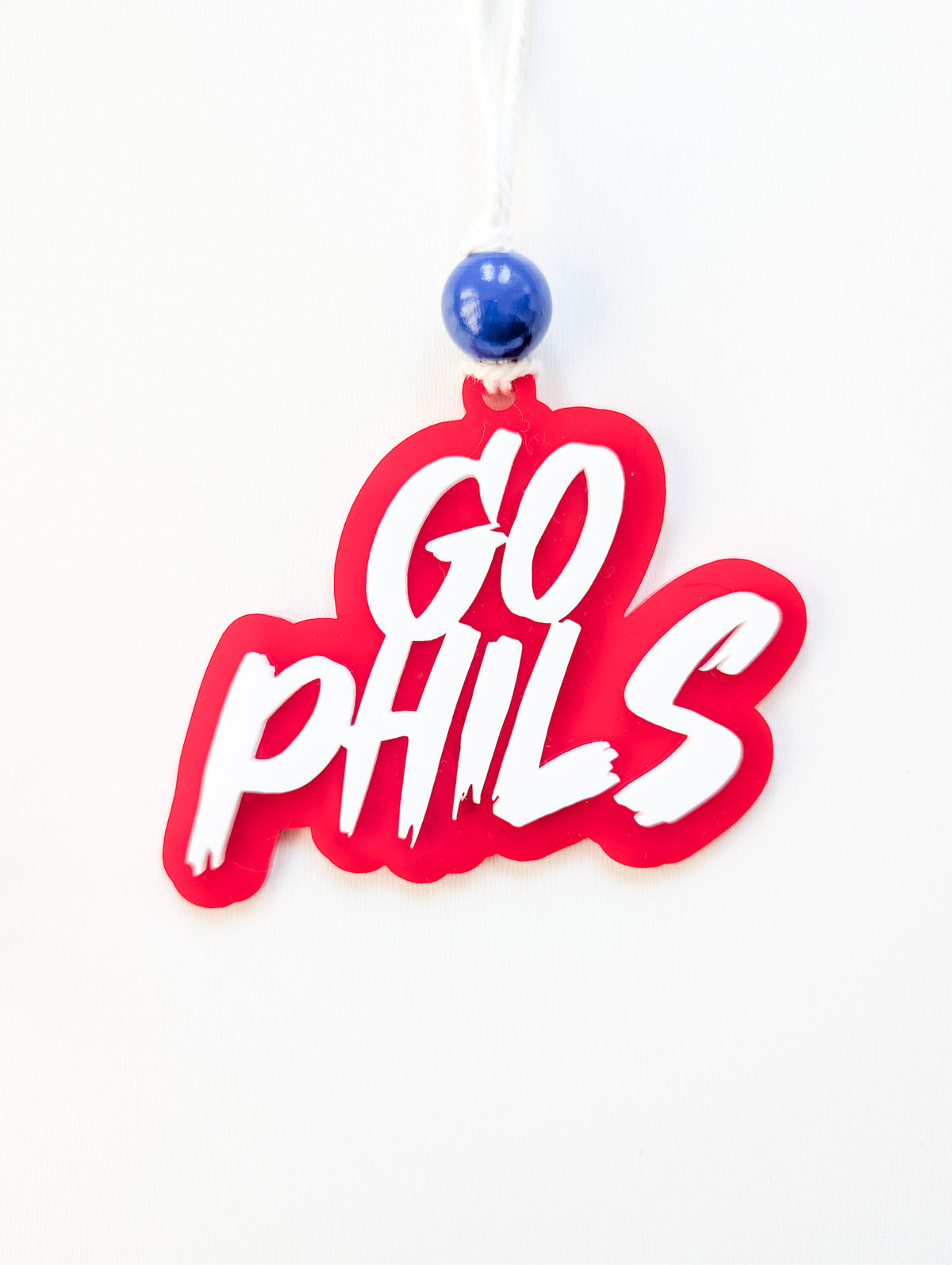 "Go Phils" Acrylic Christmas Ornament