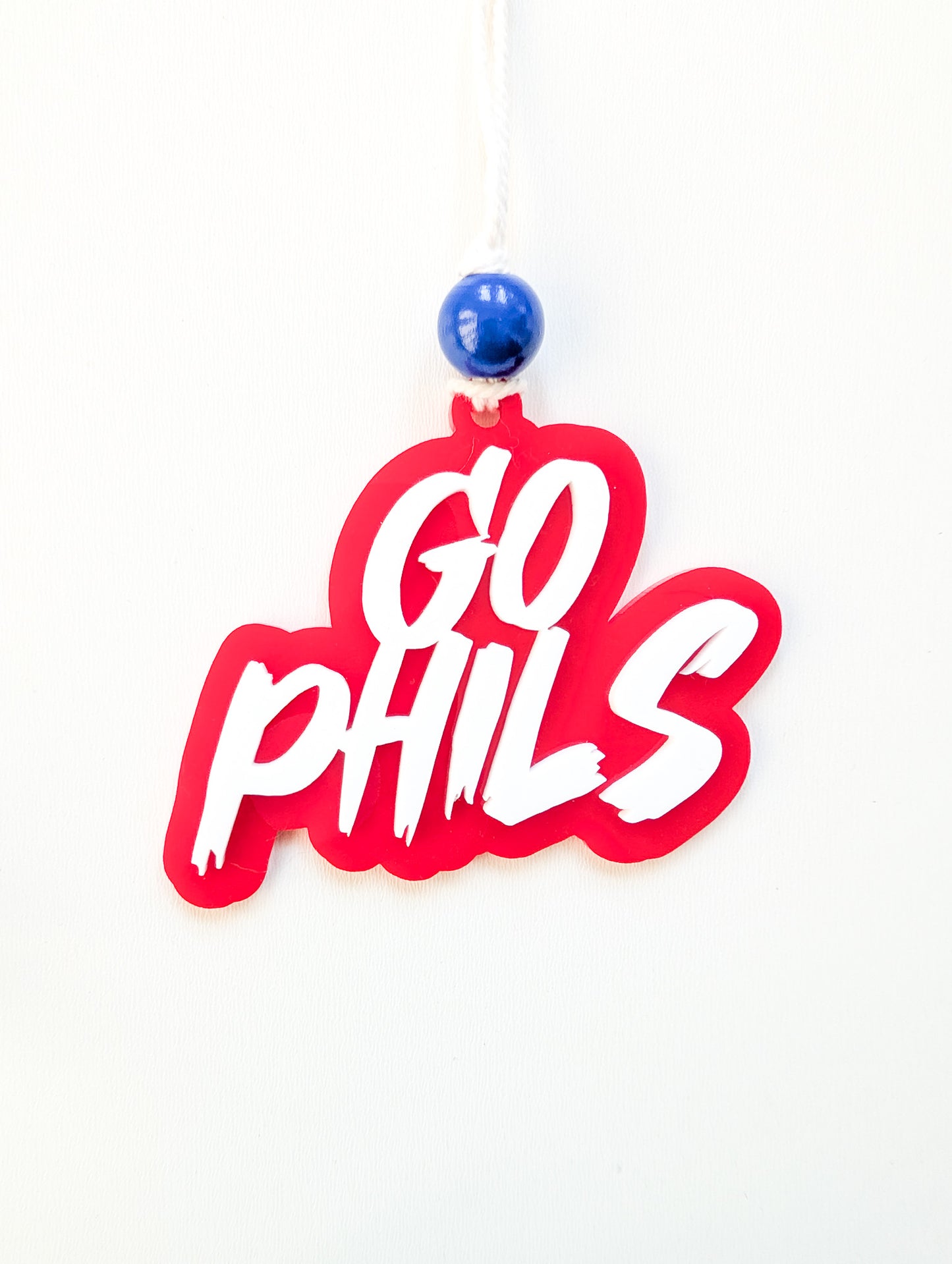 "Go Phils" Acrylic Christmas Ornament