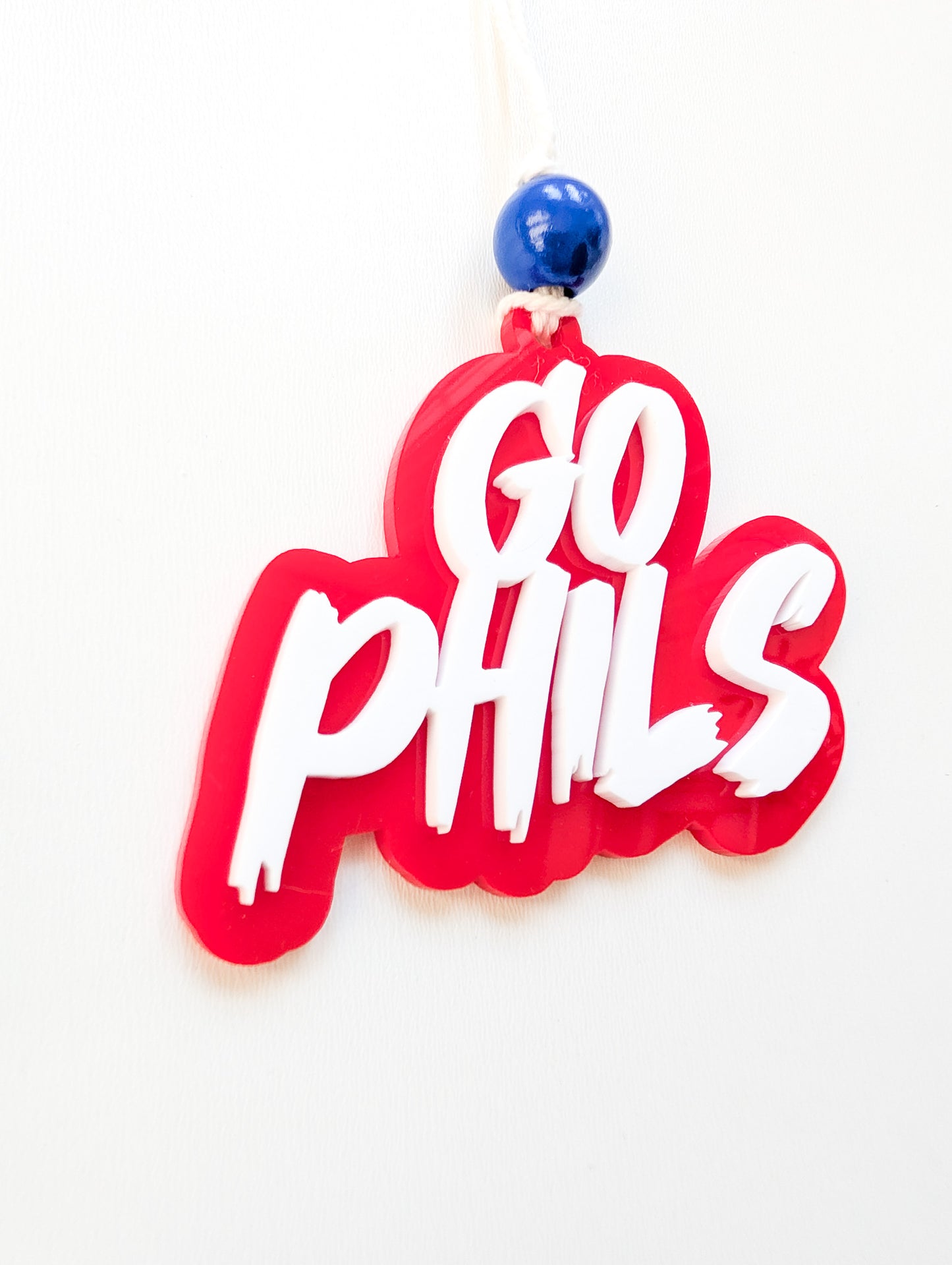 "Go Phils" Acrylic Christmas Ornament