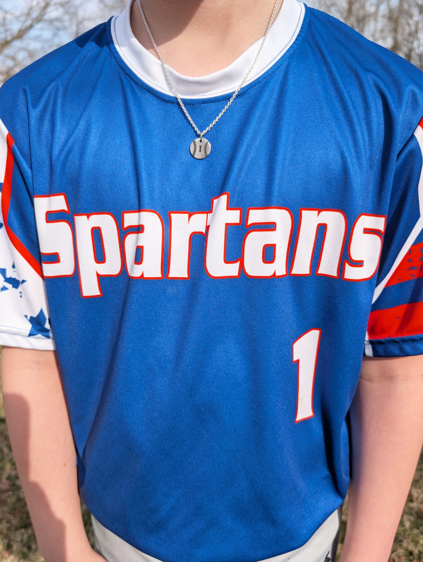 Personalized Baseball/Softball Chain with Number Charm