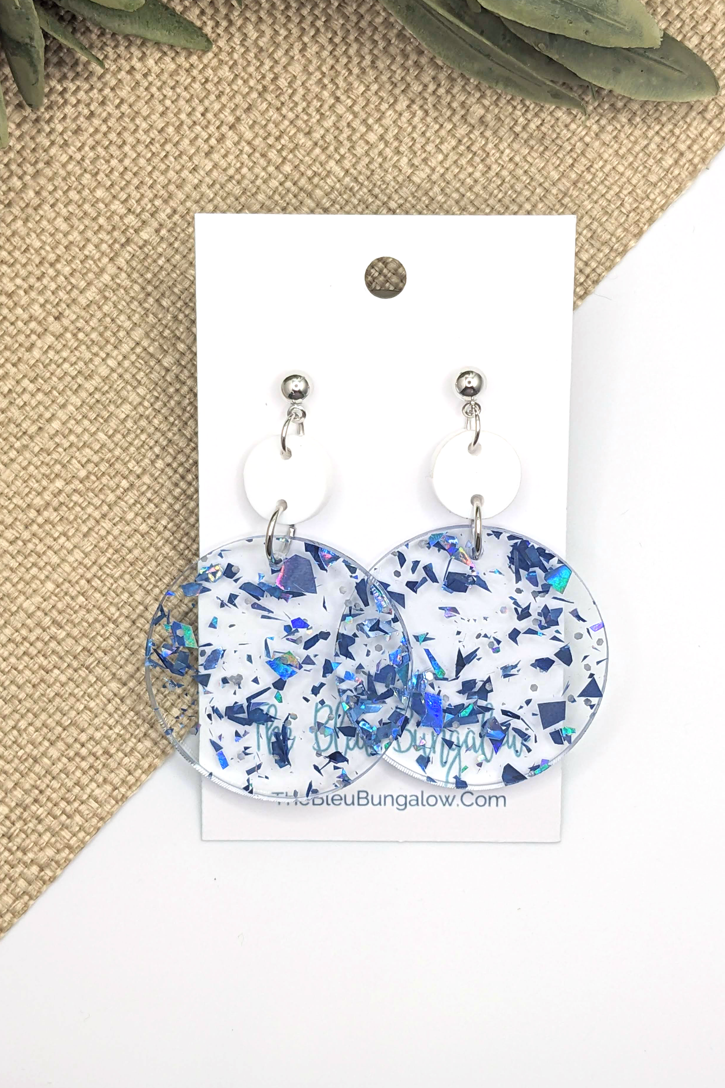 Blue Confetti Dangles