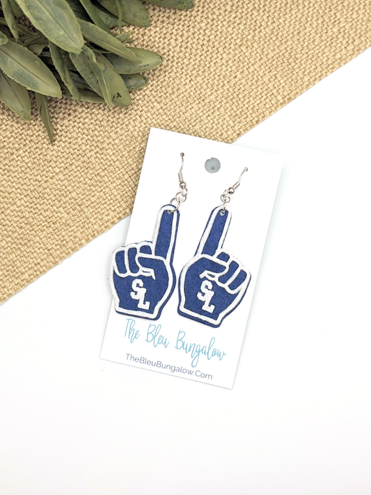 Felt "Foam Finger" Earrings