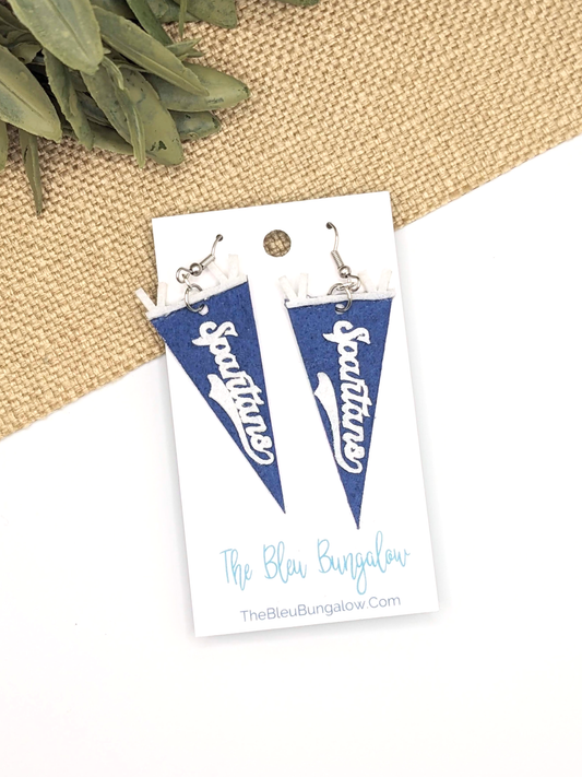 Felt Spartan Pennant Earrings