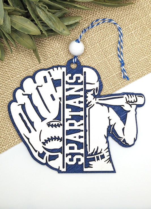 Spartans Baseball Ornament