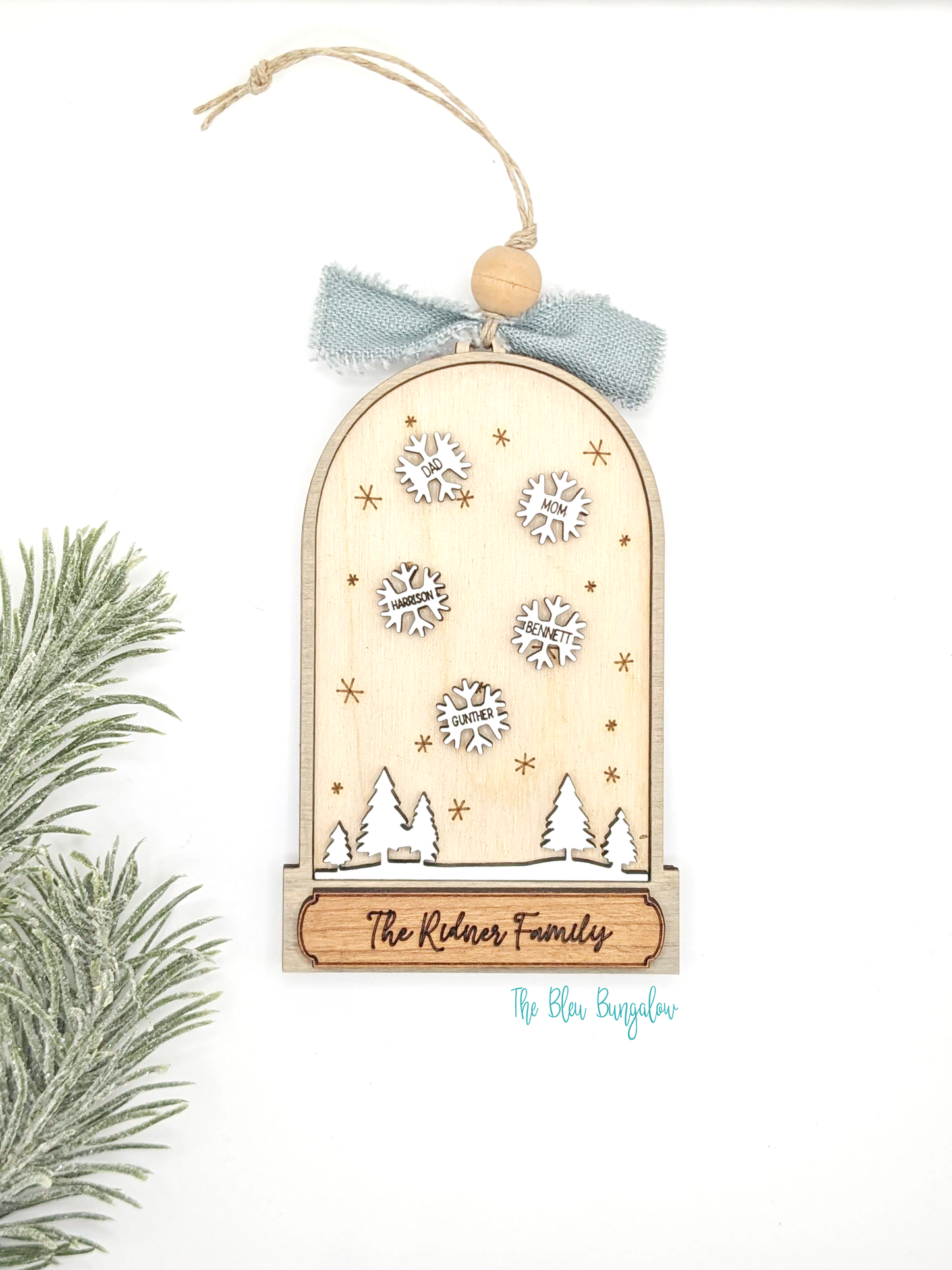 Personalized Family Snow Globe Ornament