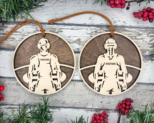 Wooden Wrestling Ornament